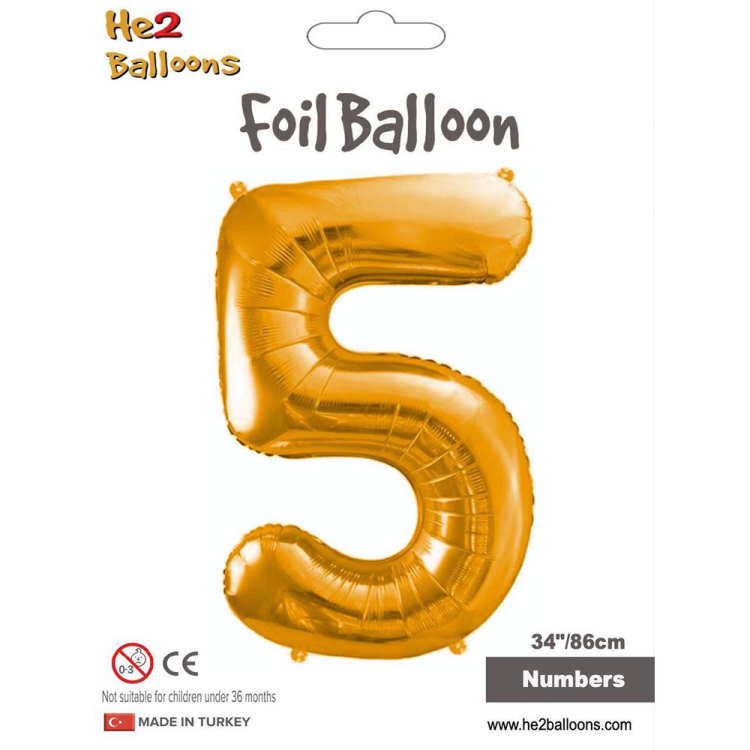 34 Rakam Folyo Balon Altın -5- 34 Rakam Folyo Balon Altın -5-