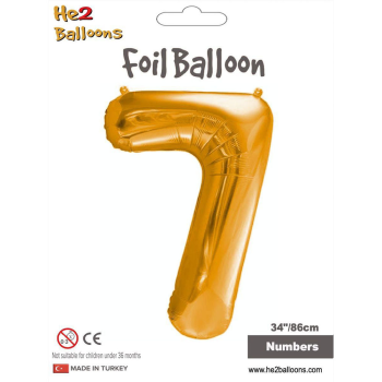 34" Rakam Folyo Balon Altın -7- 34" Rakam Folyo Balon Altın -7-