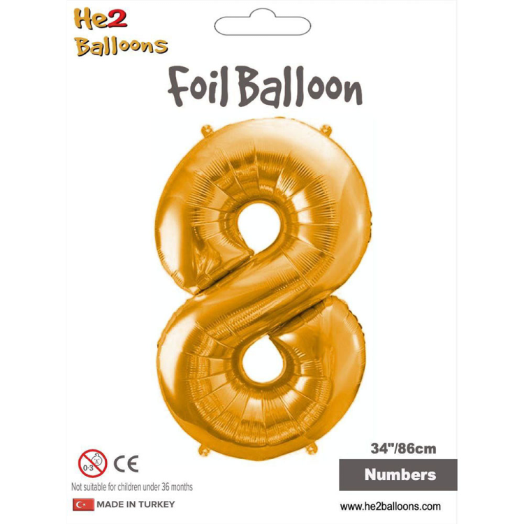 34 Rakam Folyo Balon Altın -8- 34 Rakam Folyo Balon Altın -8-