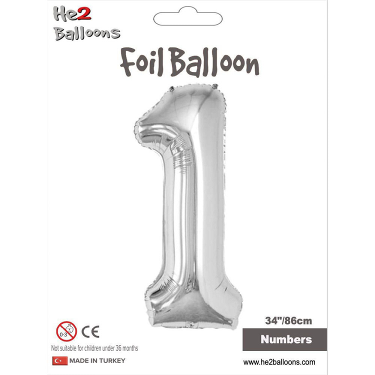34 Rakam Folyo Balon Gümüş -1- 34 Rakam Folyo Balon Gümüş -1-