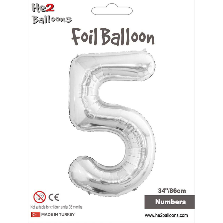 34 Rakam Folyo Balon Gümüş -5- 34 Rakam Folyo Balon Gümüş -5-