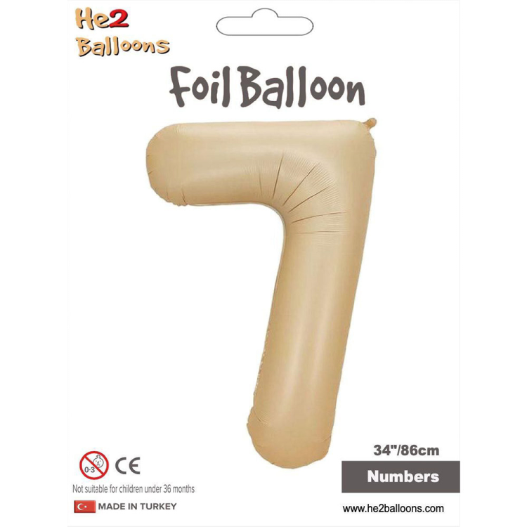 34 Rakam Folyo Balon Karamel -7 34 Rakam Folyo Balon Karamel -7
