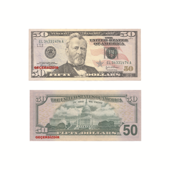 Oyuncak  Kağıt Para 50li 50 USD Oyuncak  Kağıt Para 50li 50 USD