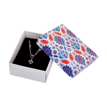 No:2 Kolye Kutusu 24lü -Lale Desen Beyaz- No:2 Kolye Kutusu 24lü -Lale Desen Beyaz-