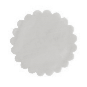 KS022-BYZ YUVARLAK DESENSİZ TÜL 22cm 100LÜ BEYAZ