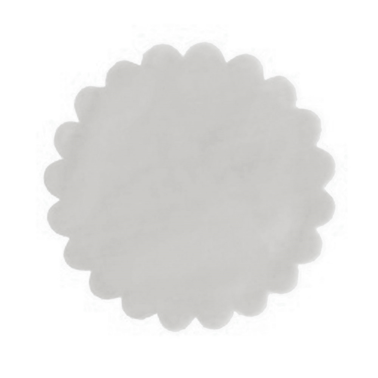 KS022-BYZ YUVARLAK DESENSİZ TÜL 22cm 100LÜ BEYAZ