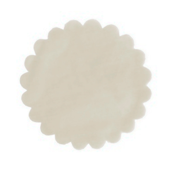 KS022-EKR YUVARLAK DESENSİZ TÜL 22cm 100LÜ EKRU