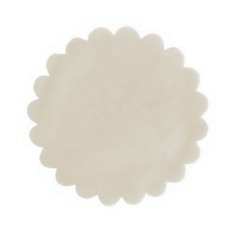 KS022-EKR YUVARLAK DESENSİZ TÜL 22cm 100LÜ EKRU