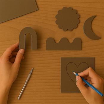 Kika Renkli Mukavva 35x50 36lı-Kahve-