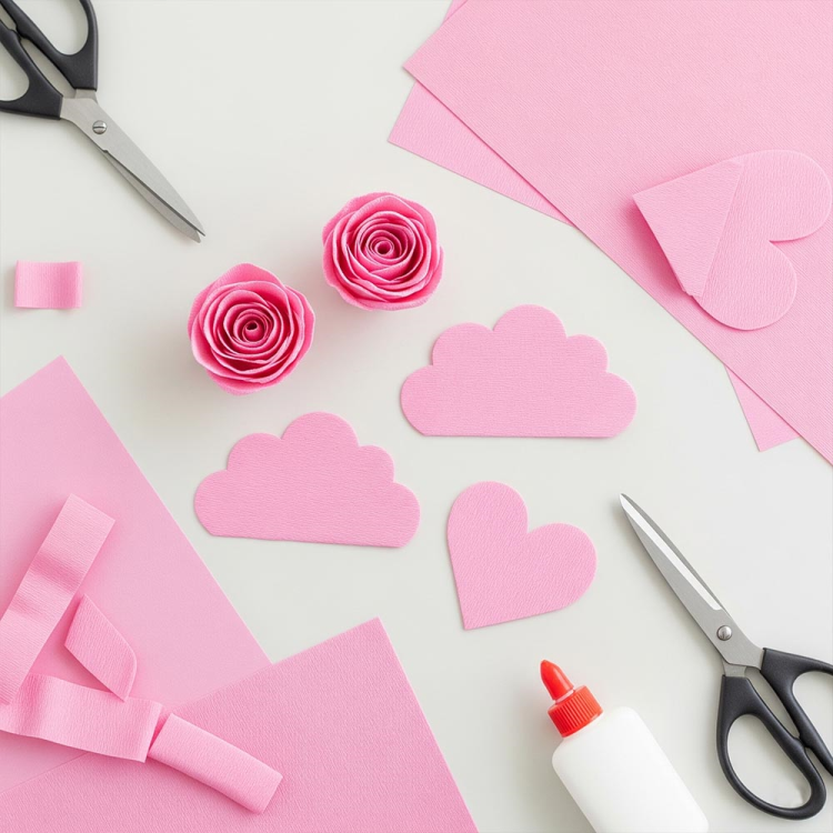 Krapon Kağıdı 10lu 50x200 -Açık Pembe- Krapon Kağıdı 10lu 50x200 -Açık Pembe-