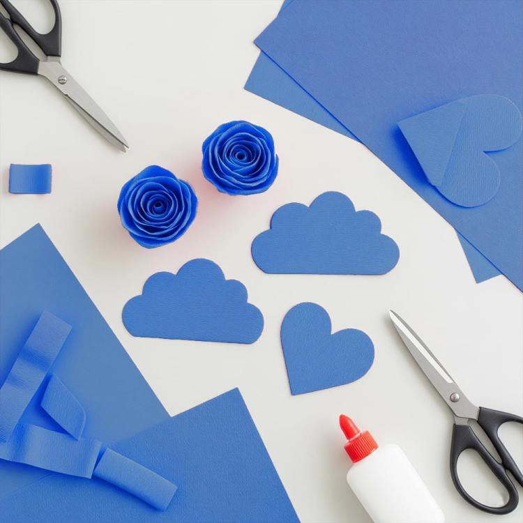 Krapon Kağıdı 10lu 50x200 -Mavi-