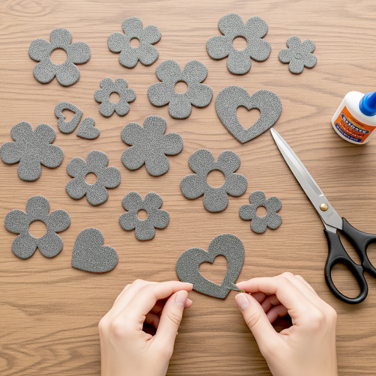 50x70 Eva Tabaka 10lu -Simli Gümüş- 50x70 Eva Tabaka 10lu -Simli Gümüş-