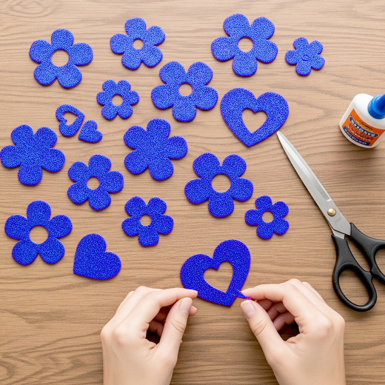 50x70 Eva Tabaka 10lu -Simli Mavi- 50x70 Eva Tabaka 10lu -Simli Mavi-