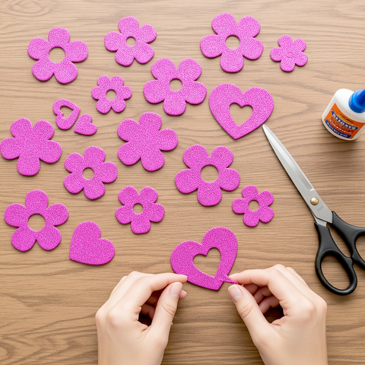 50x70 Eva Tabaka 10lu -Simli Pembe- 50x70 Eva Tabaka 10lu -Simli Pembe-