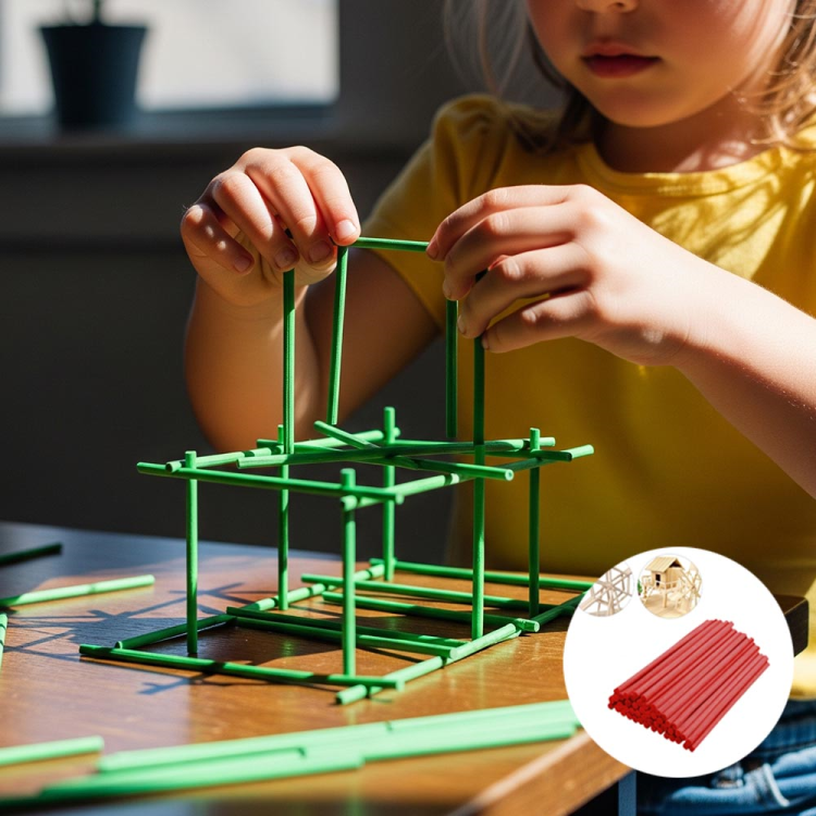 Tahta Çubuk13cm 40lı -Kırmızı- Tahta Çubuk13cm 40lı -Kırmızı-