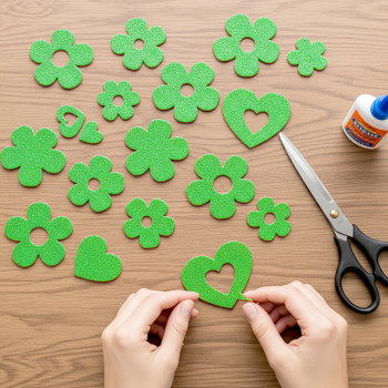 A4 Eva Tabaka 10lu -Simli Yeşil- A4 Eva Tabaka 10lu -Simli Yeşil-