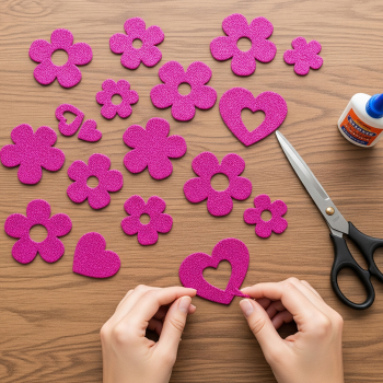 A4 Eva Tabaka 10lu -Simli Fuşya- A4 Eva Tabaka 10lu -Simli Fuşya-