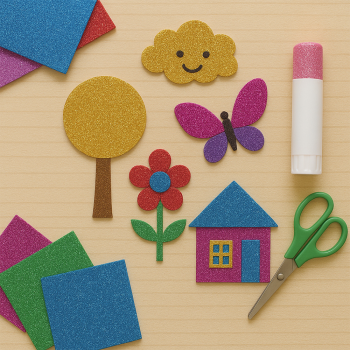 A4 Eva Tabaka 10lu -Simli Karışık- A4 Eva Tabaka 10lu -Simli Karışık-