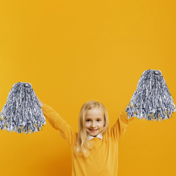 Gösteri Ponponu 2li - Metalik Gümüş- Gösteri Ponponu 2li - Metalik Gümüş-