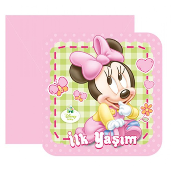 Davetiye Baby Minnie Davetiye Baby Minnie