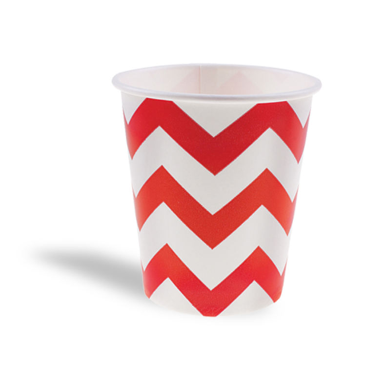 Karton Bardak Roll Up 8li -Zigzag Kırmızı- Karton Bardak Roll Up 8li -Zigzag Kırmızı-