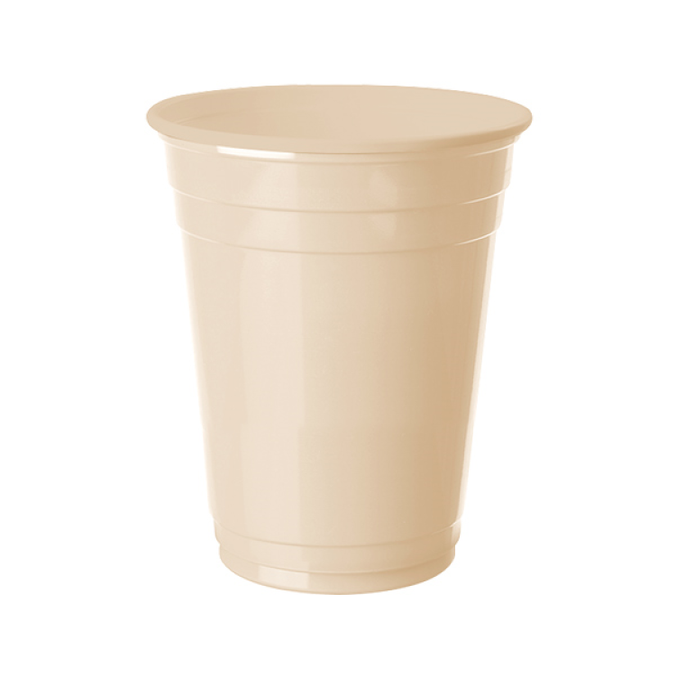 Plastik Büyük Meşrubat Bardağı 8li -Krem