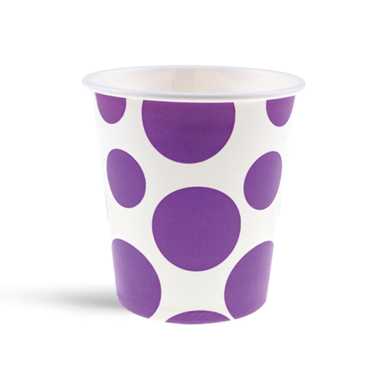Karton Bardak Roll Up 8li -Karışık Puantiye Lila- Karton Bardak Roll Up 8li -Karışık Puantiye Lila-