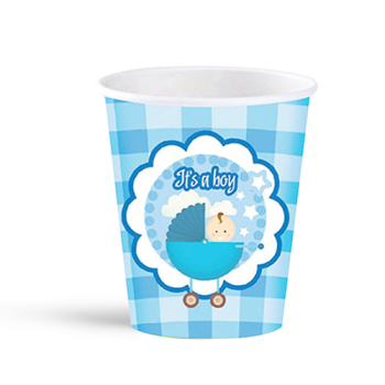 Karton Bardak Roll Up 8li -Erkek Bebek- Karton Bardak Roll Up 8li -Erkek Bebek-