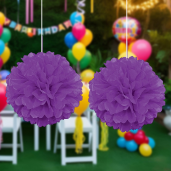 Ponpon Süs 30cm 2li Mor -KF035Mor- Ponpon Süs 30cm 2li Mor -KF035Mor-