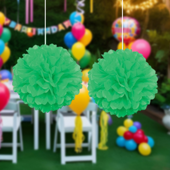 Ponpon Süs 30cm 2li Yeşil -KF035Ysl- Ponpon Süs 30cm 2li Yeşil -KF035Ysl-