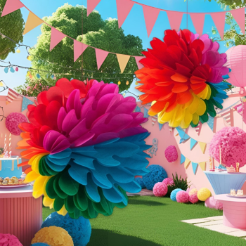 KF073 Gökkuşağı Kağıt Top Süs 2li KF073 Gökkuşağı Kağıt Top Süs 2li