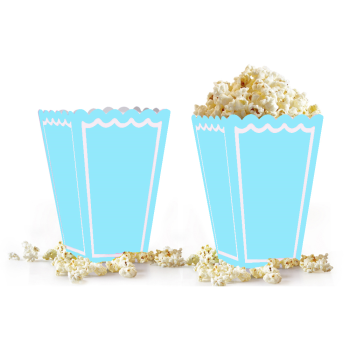 Popcorn Kutusu 8li -Makaron Mavi- Popcorn Kutusu 8li -Makaron Mavi-