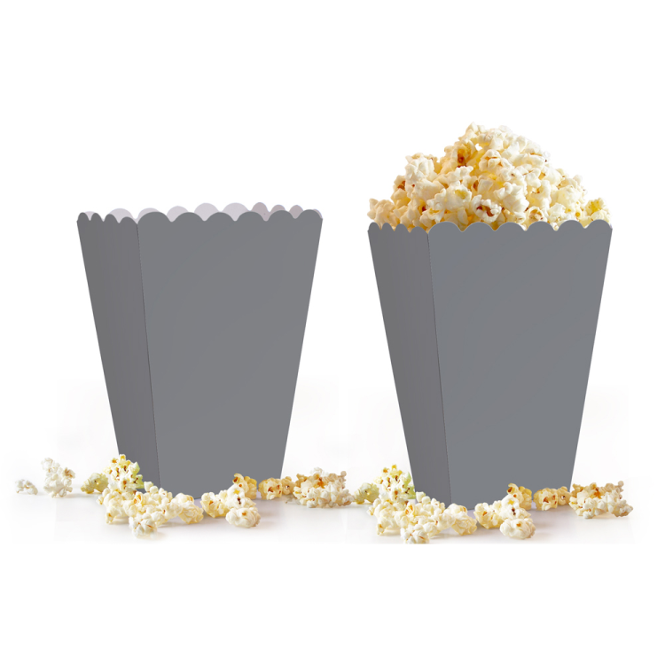 Popcorn Kutusu 8li -Düz Gümüş- Popcorn Kutusu 8li -Düz Gümüş-