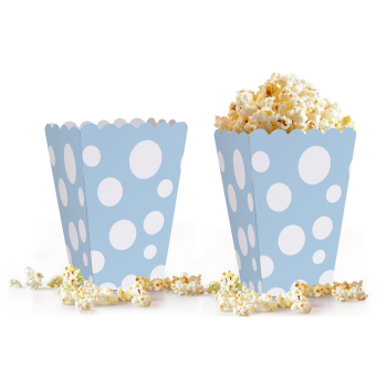Popcorn Kutusu 8li -Puanlı Açık Mavi Popcorn Kutusu 8li -Puanlı Açık Mavi