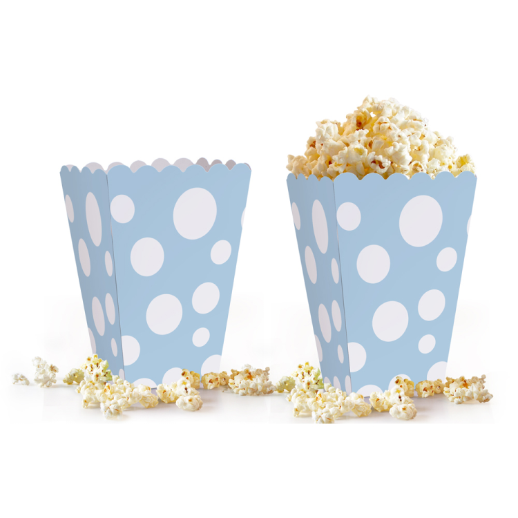 Popcorn Kutusu 8li -Puanlı Açık Mavi Popcorn Kutusu 8li -Puanlı Açık Mavi