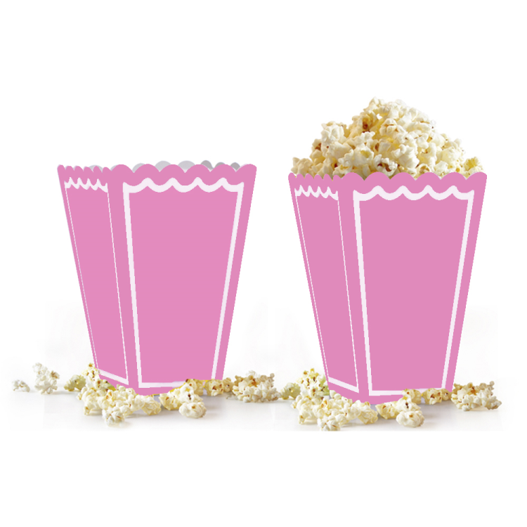 Popcorn Kutusu 8li -Makaron Pembe- Popcorn Kutusu 8li -Makaron Pembe-