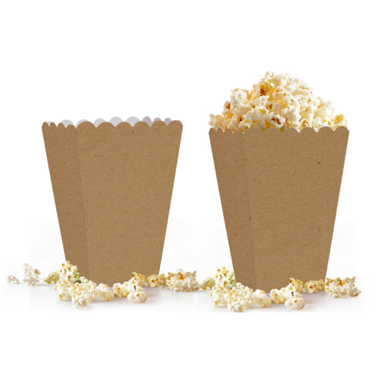 Popcorn Kutusu 8li -Naturel Kraft- Popcorn Kutusu 8li -Naturel Kraft-