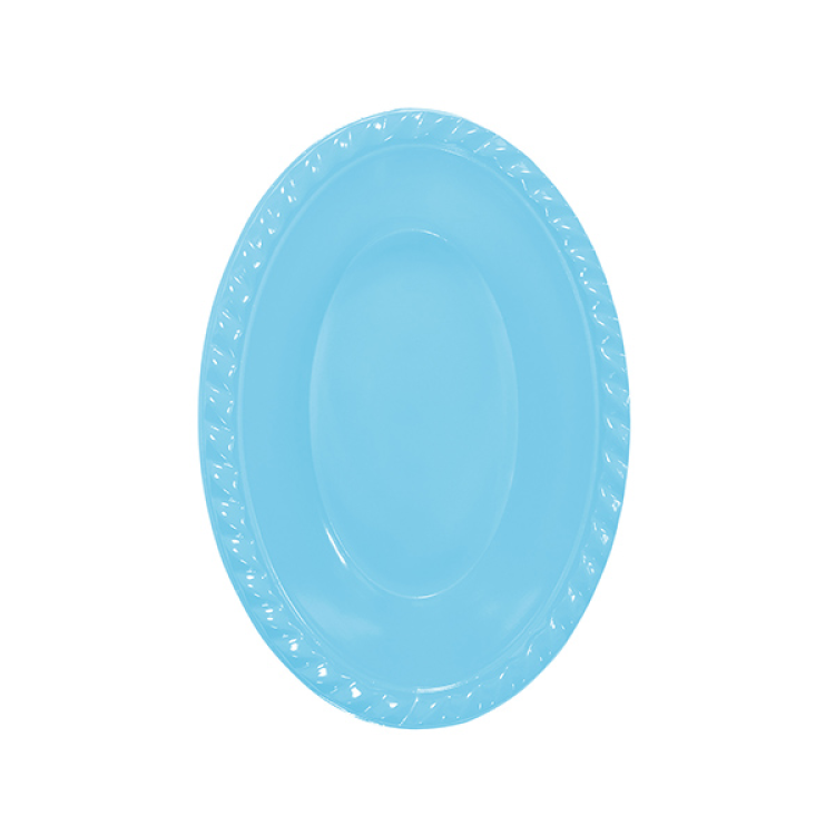 Plastik Oval Kase 8li -Açık Mavi-