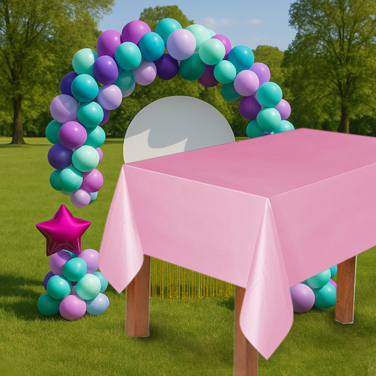 Masa Örtüsü 137*270cm 30mik -Pembe- Masa Örtüsü 137*270cm 30mik -Pembe-