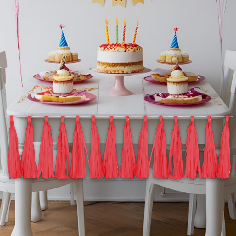 BNR26 Renkli Püskül Afiş Süs 12li