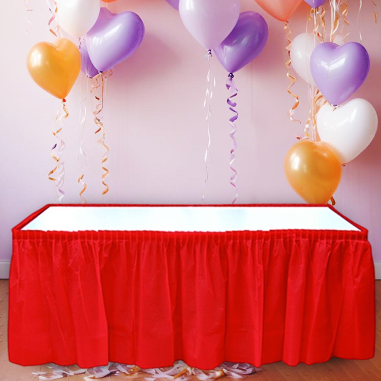 Masa Eteği 75*426cm -Kırmızı- Masa Eteği 75*426cm -Kırmızı-