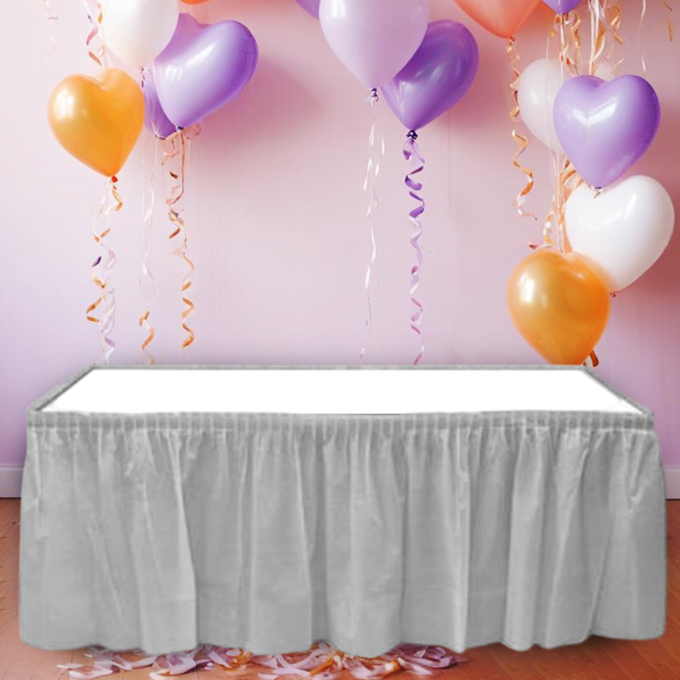 Masa Eteği 75*426cm -Gümüş- Masa Eteği 75*426cm -Gümüş-