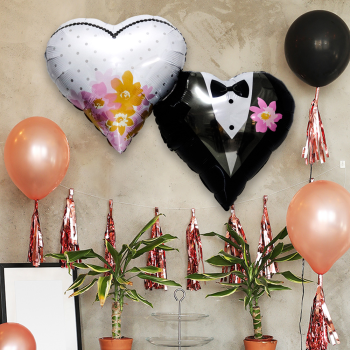 Folyo Kalp Balon Gelin Damat -BLN212- Folyo Kalp Balon Gelin Damat -BLN212-