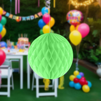 Kağıt Top Fener 25cm Tekli Fıstık Yeşil Kağıt Top Fener 25cm Tekli Fıstık Yeşil
