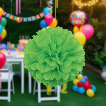 Ponpon Süs 40cm Tekli Yeşil Ponpon Süs 40cm Tekli Yeşil