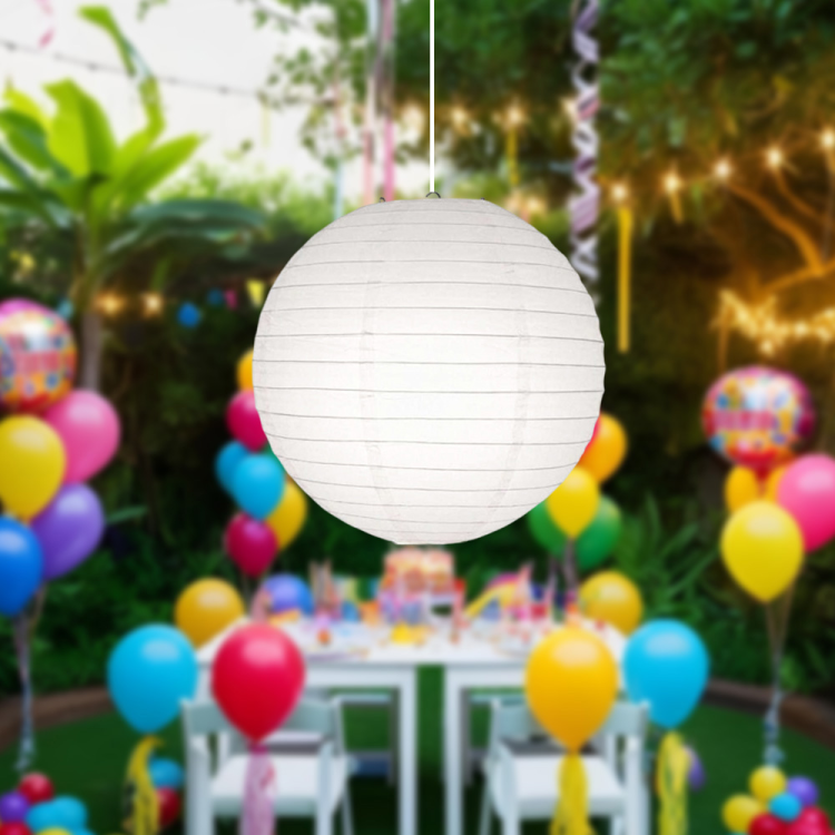 Çin Feneri Beyaz -20cm- Çin Feneri Beyaz -20cm-
