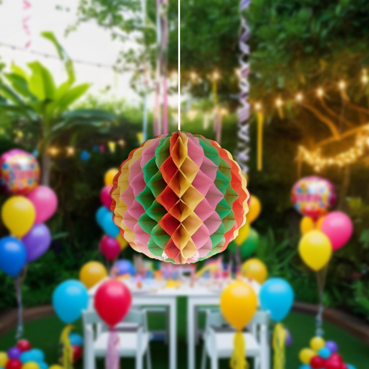 Petekli Sarkıt Süs 60cm Gökkuşağı -NF07- Petekli Sarkıt Süs 60cm Gökkuşağı -NF07-