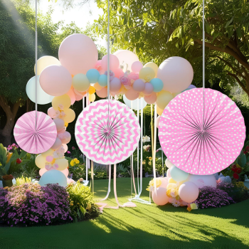 KF109 Pembe Yelpaze Süs Seti 3lü KF109 Pembe Yelpaze Süs Seti 3lü