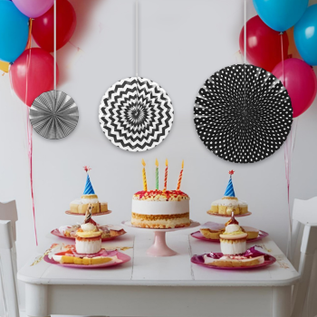 KF109 Siyah Yelpaze Süs Seti 3lü KF109 Siyah Yelpaze Süs Seti 3lü