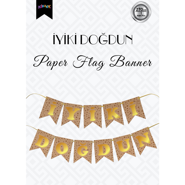 BNR63 İyi ki Doğdun Harf Afiş -Kraft Altın- BNR63 İyi ki Doğdun Harf Afiş -Kraft Altın-